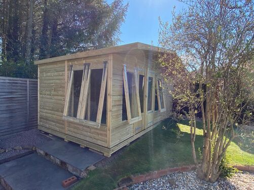 #SHA052 16x8 Apex Summer House Combi