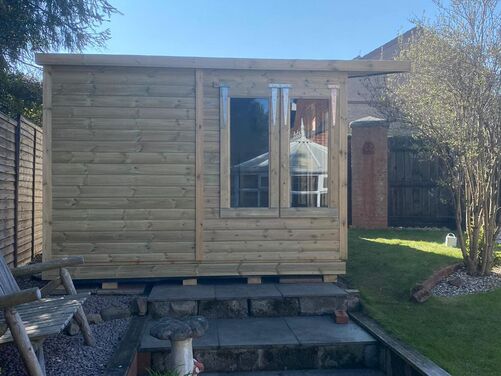 #SHA052 16x8 Apex Summer House Combi