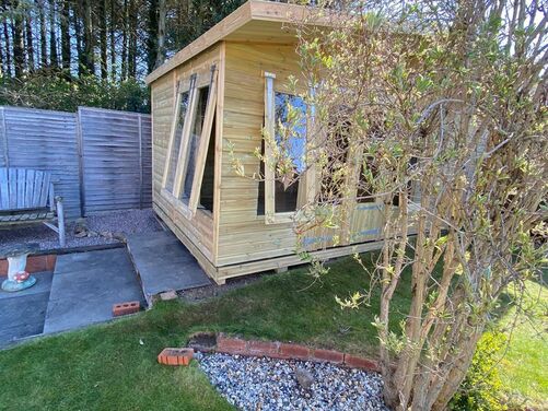 #SHA052 16x8 Apex Summer House Combi