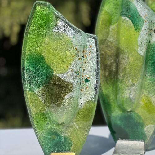 All Green - Oval Vase