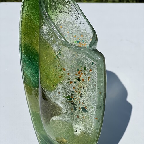 All Green - Oval Vase