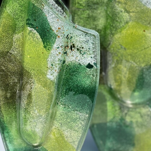 All Green - Oval Vase