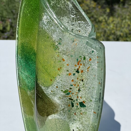All Green - Oval Vase
