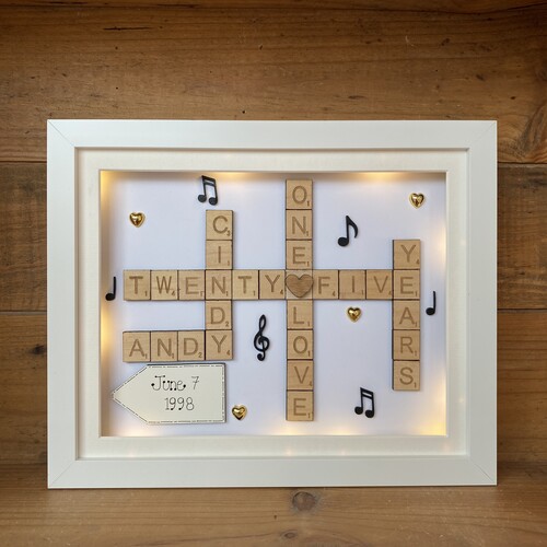 Musical scrabble word art
