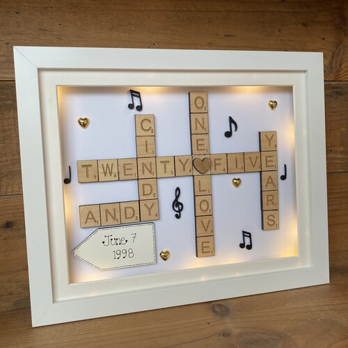 Musical scrabble word art