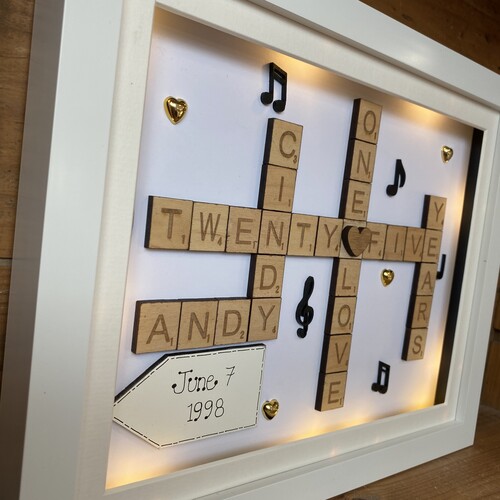 Musical scrabble word art