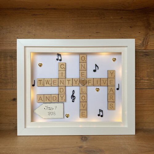 Musical scrabble word art