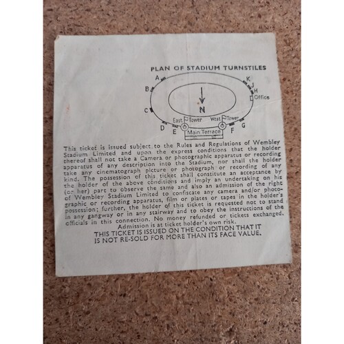 1974/75 England v Cyprus Football Match Ticket