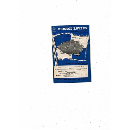 1957/58 Bristol Rovers v Leyton Orient Football Programme 22nd March