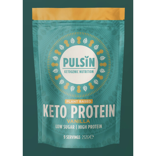 Pulsin Keto Vanilla Protein Powder 252g or 980g