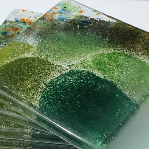 All Green - Square Coasters
