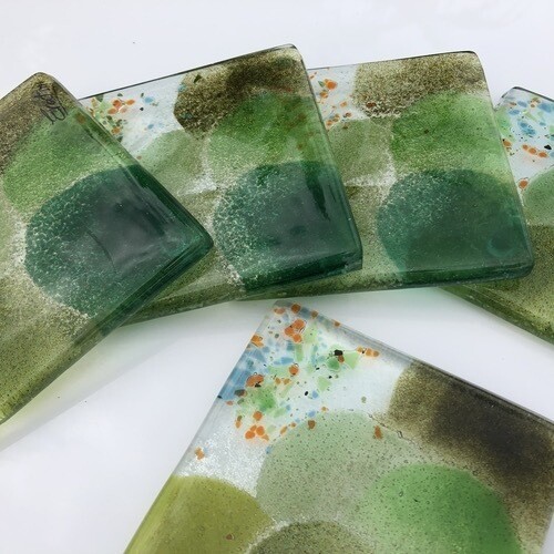 All Green - Square Coasters