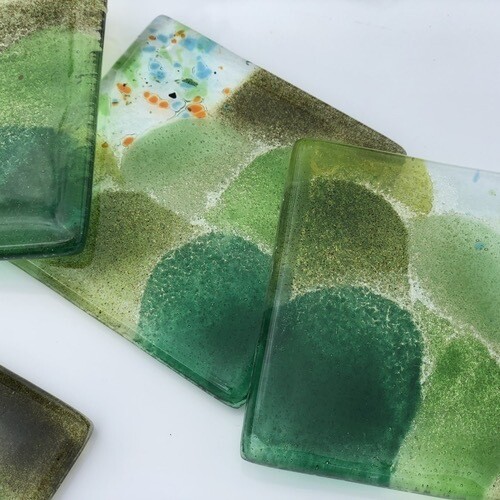 All Green - Square Coasters