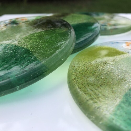 All Green - Round Coasters