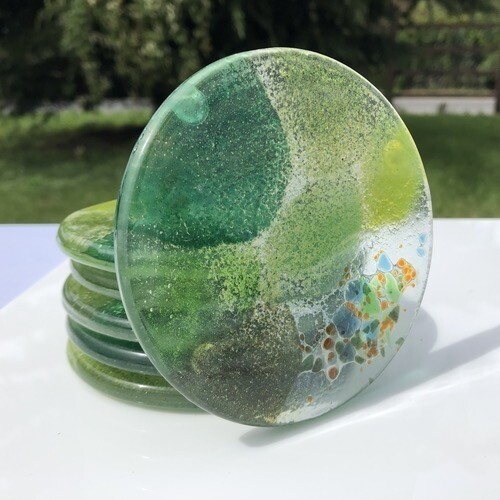 All Green - Round Coasters