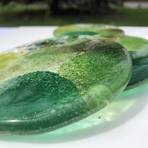 All Green - Round Coasters