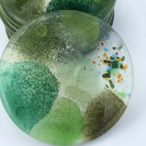 All Green - Round Coasters
