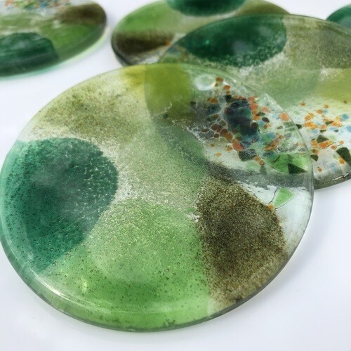 All Green - Round Coasters