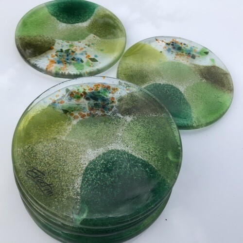 All Green - Round Coasters