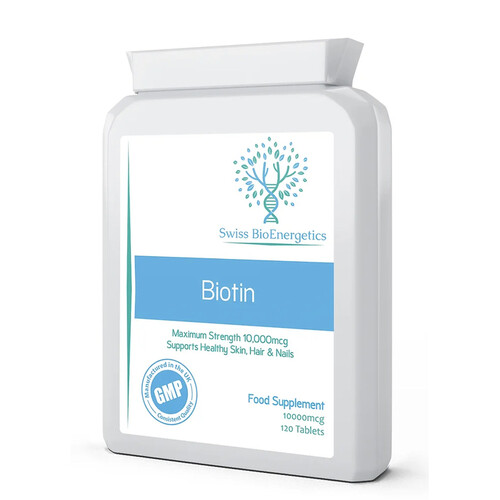 Biotin 10,000mcg by Swiss BioEnergetics 120 Tablets