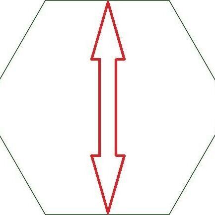 Hexagon Cake Dummy (Side to side)