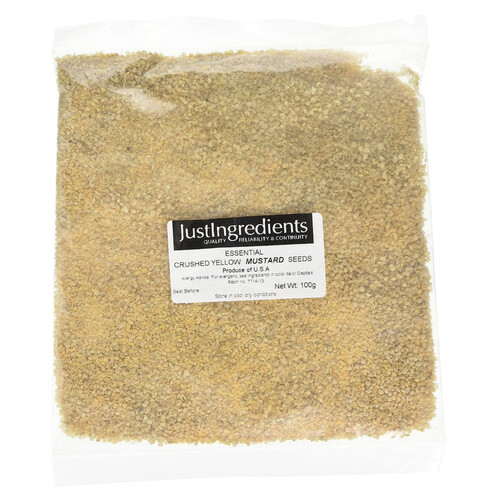 Yellow Mustard Seeds - Crushed by JustIngredients Essentials 100g