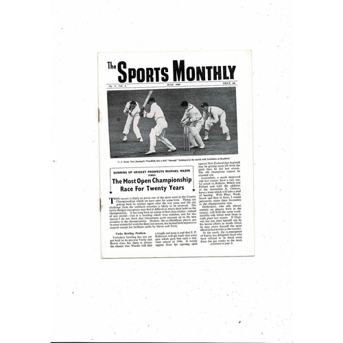 The Sports Monthly Vol. 1 No 2 Includes picture & write up on Manchester United