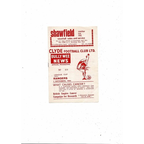 Clyde Football Programmes