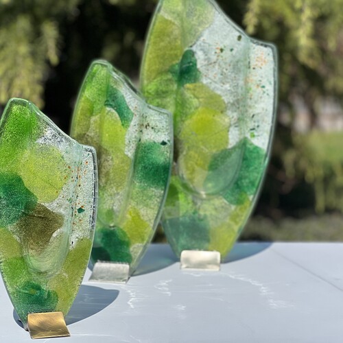All Green - Oval Vase