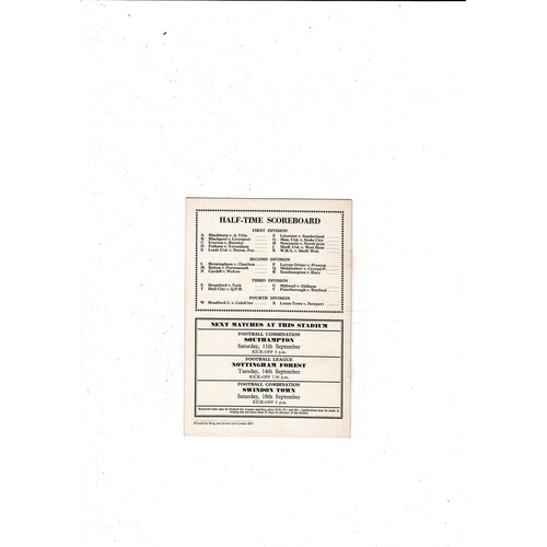 1965/66 Arsenal v Chelsea Football Programme