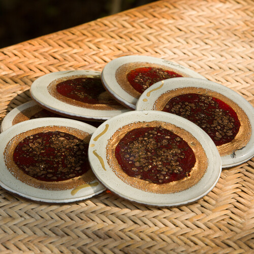 Thira Red - Round Coasters