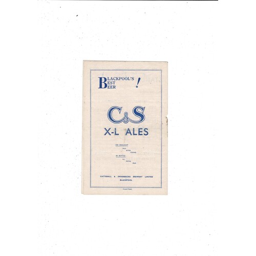 1954/55 Blackpool v Everton Football Programme