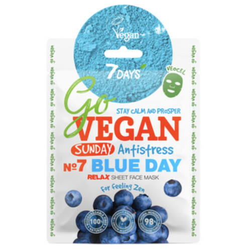 Vegan Hydrating Daily Face Masks with Hyaluronic Acid & Essential Oils 7 days supply!