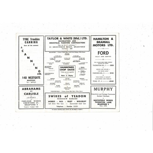 1966/67 Bradford Park Avenue v Chesterfield Football Programme Feb