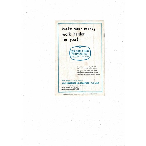 1966/67 Bradford Park Avenue v Chesterfield Football Programme Feb