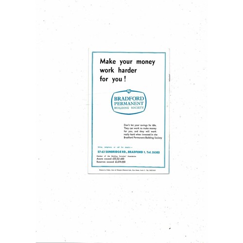 1966/67 Bradford Park Avenue v Chesterfield Football Programme Dec