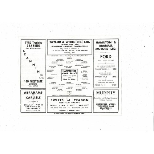 1966/67 Bradford Park Avenue v Crewe Alexandra Football Programme