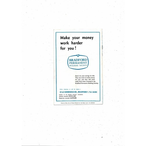 1966/67 Bradford Park Avenue v Crewe Alexandra Football Programme