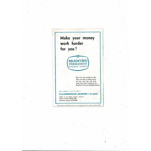 1966/67 Bradford Park Avenue v Lincoln City Football Programme