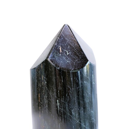 Polished Black Tourmaline Tower Point