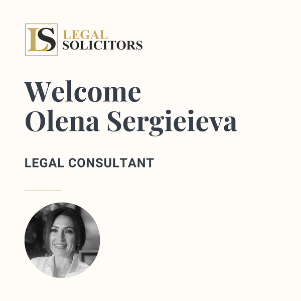 Welcome Olena Sergieieva: Legal Consultant