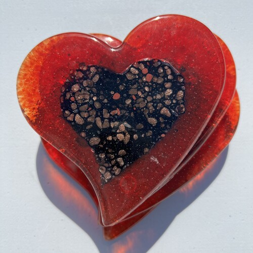 Fedra Red - Heart Coasters