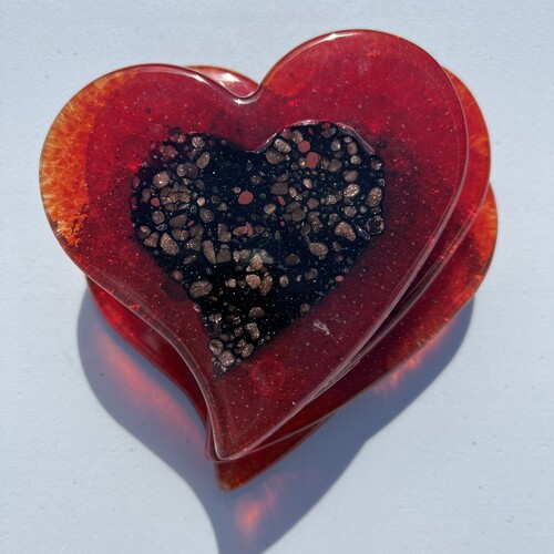 Fedra Red - Heart Coasters