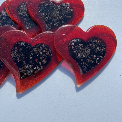 Fedra Red - Heart Coasters