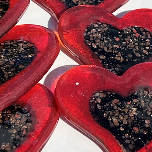 Fedra Red - Heart Coasters