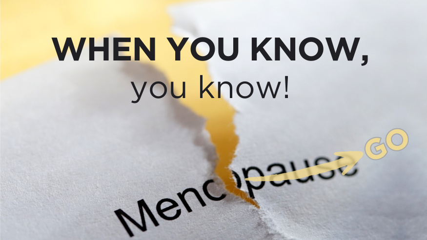 When you know, you know!