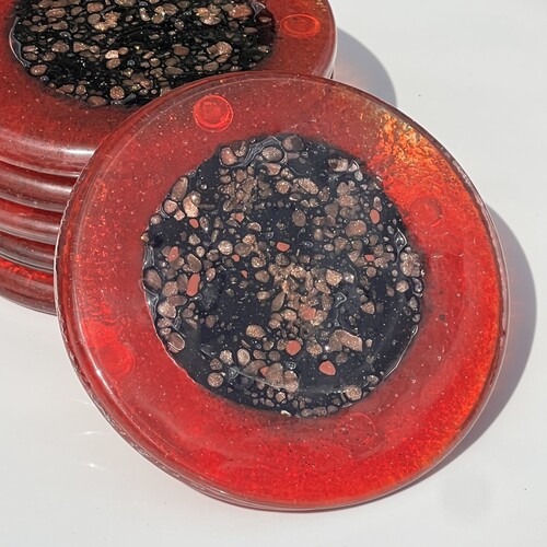 Fedra Red - Round Coasters