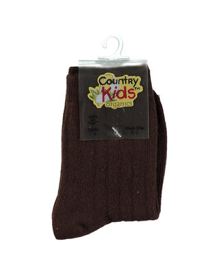 Rib Organic Socks - Chocolate