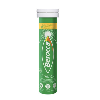 Berocca® Mango Effervescent Tablets Pack of 3 tubes x 15 Tablets