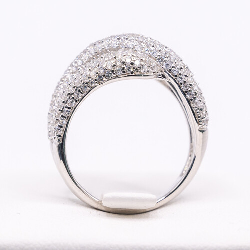 Silver Ring with Zirconia Gem Stones